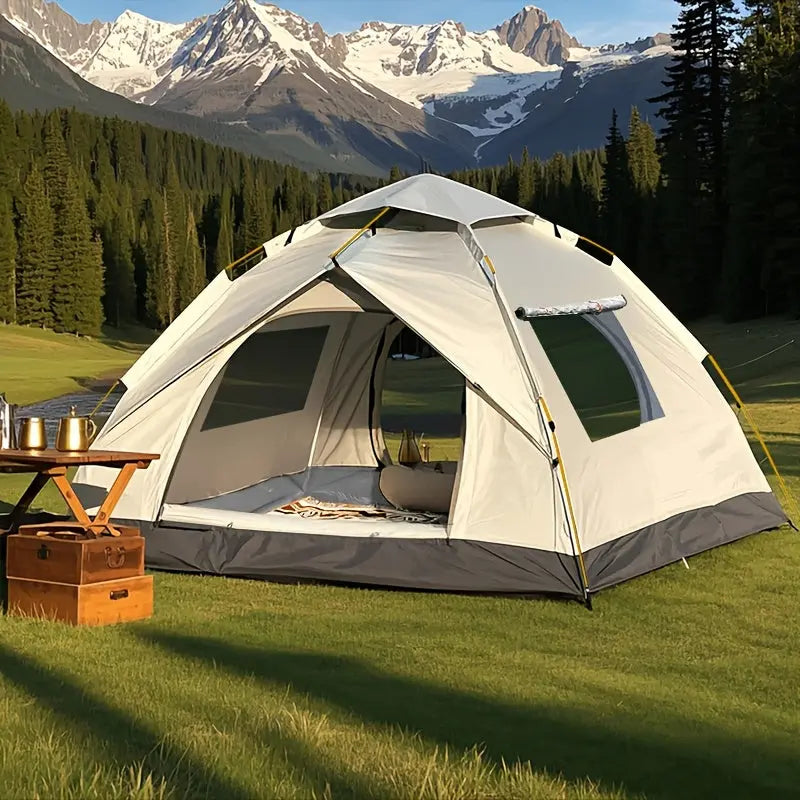 Automatic Pop-Up Camping Tent, Windproof And Sun-Resistant, Suitable for Park Camping Trips, Outdoor Hiking Adventures, Beach Family Vacations, Portable Foldable Design, The Perfect Holiday Gift Dropshipman