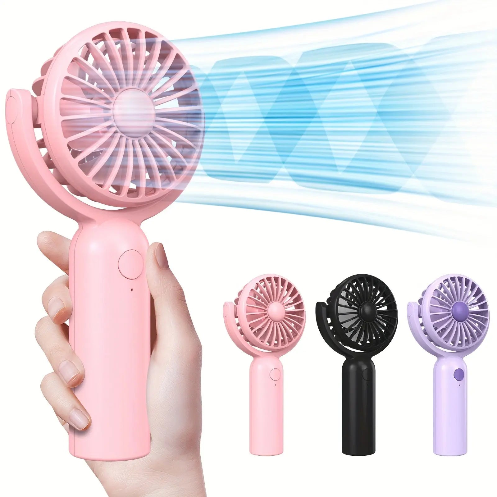 3/6 Pack USB-C Rechargeable Mini Handheld Fan - Features 3 Speed Settings, a Head That Adjusts 180°, And Is Lightweight And Portable, Making It Ideal for Both Indoor And Outdoor Use. A Perfect Gift for Birthdays Or Summer Dropshipman